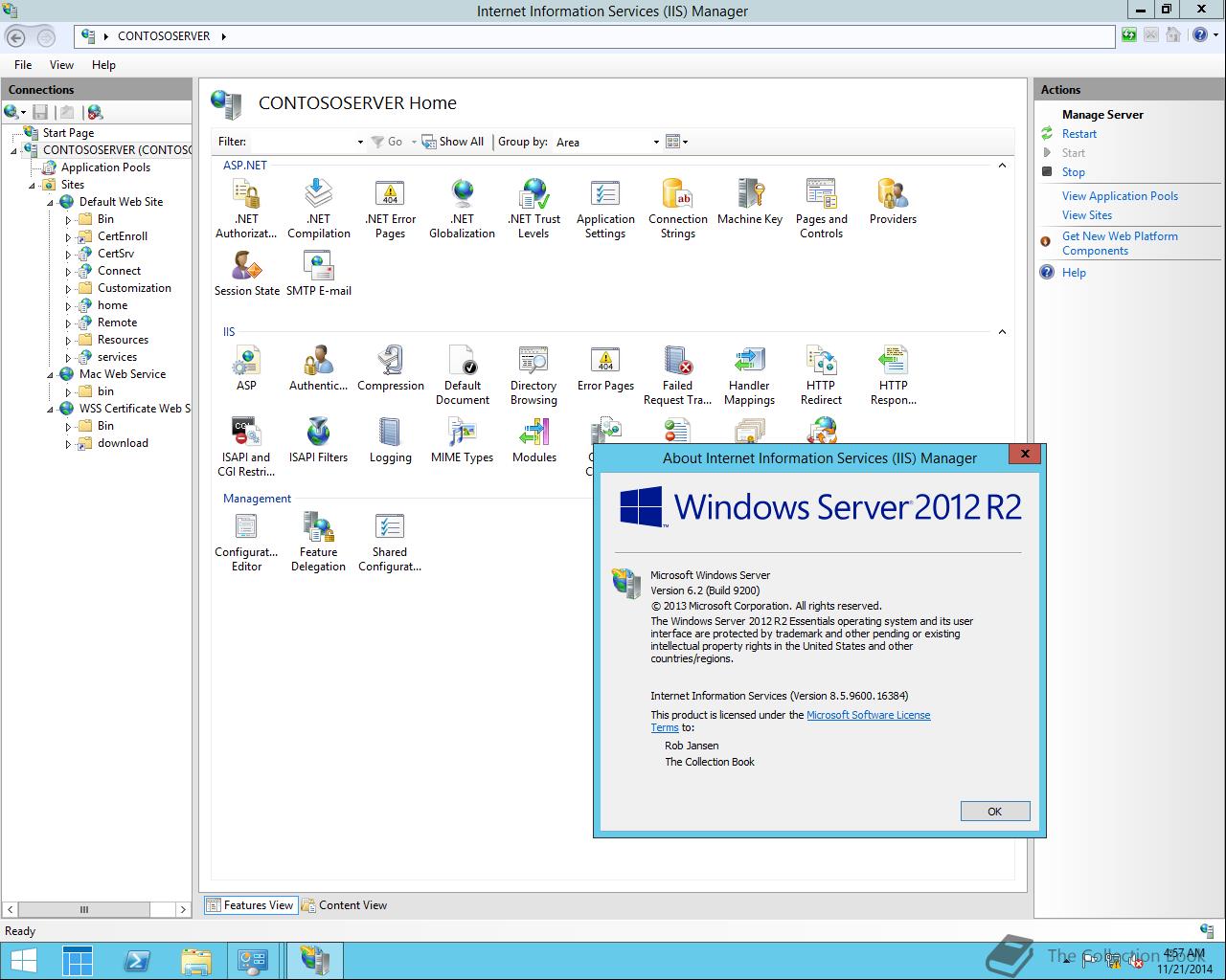 Microsoft Windows Server 2012 R2 Essentials 63960017415 The Collection Book 7001
